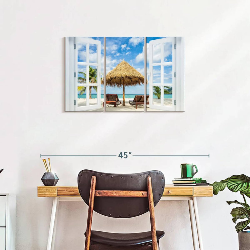 Gillard Window To Paradise Beach, 20" H x 33" W