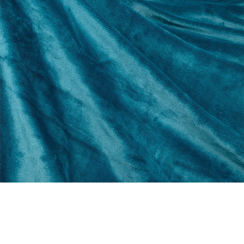 Hand Woven Throw Blanket, Teal, 50" x 60"