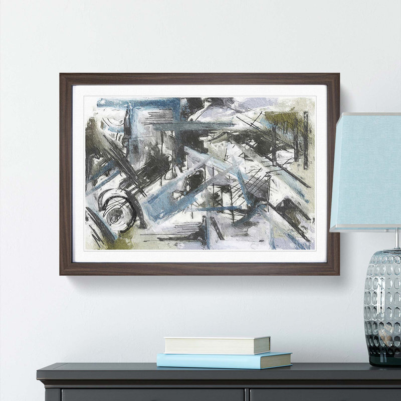 Abstract Vol.351 by S.Johnson - Framed Print, 24cm H x 33cm W x 2cm D, Walnut Framed