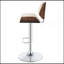 Tabouret de bar réglable écru et chrome