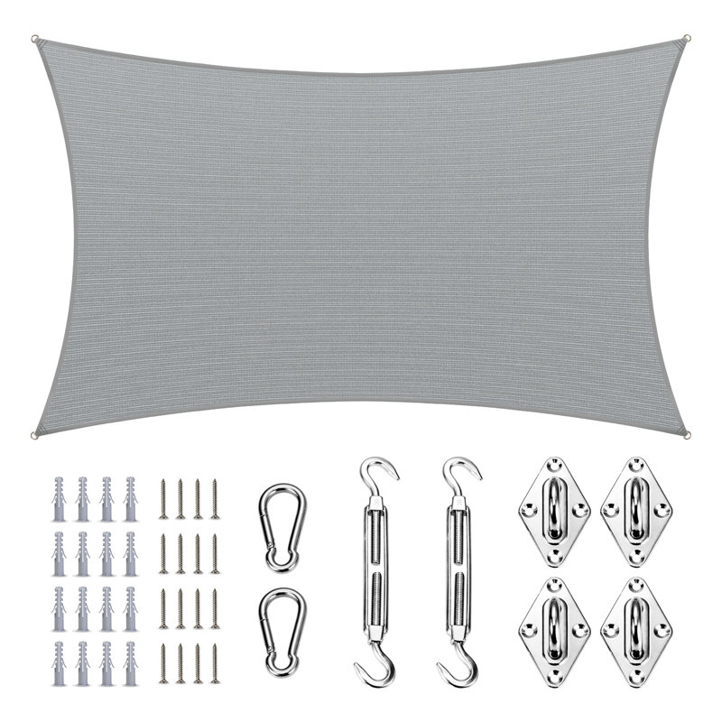 Voile d'ombrage Amgo Customize, 20 pi x 20 pi, Gris
