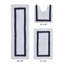 Ensemble de tapis de salle de bain réversible 100% coton ultra doux 3 pièces Atle-434099581-441759785