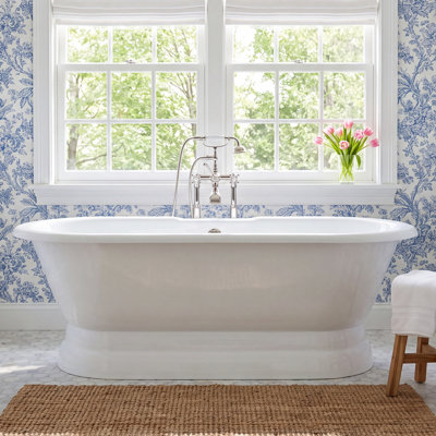 Kristin 61" Pedestal Soaking Cast Iron Bathtub