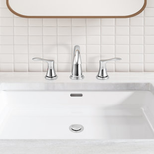 Robinet de salle de bain à 2 poignées avec drain