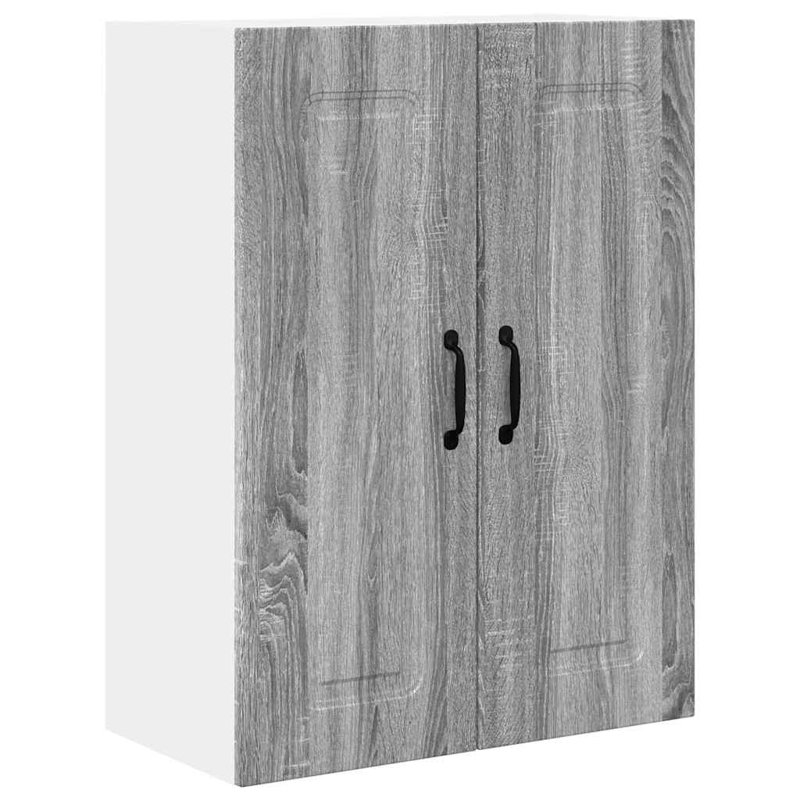 Vidaxl Kitchen Wall Cabinet Sonoma Oak 60 X 31 X 80 Cm Engineered Wood, 80cm H x 60cm W x 31cm D, Grey Sonoma