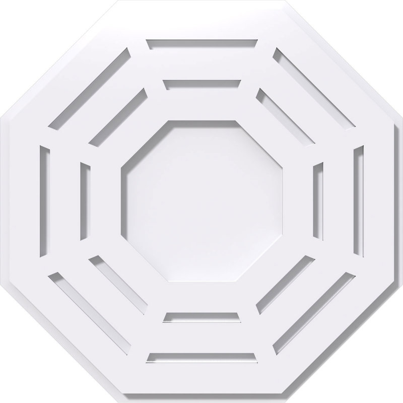 Médaillon de plafond contemporain en PVC Westin, H 1 po x l 18 po x P 18 po