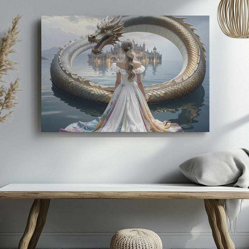 Toile, art mural Ouroboros, H 20 po x l 20 po