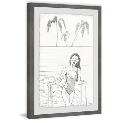«Dip in the Pool», reproduction encadrée