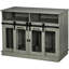 Cage pour chien grise avec portes coulissantes et structure stable - Options de rangement pour grande porte, 47,25 po x 23,5 po x 34,75 po, cloison amovible pour une utilisation pratique