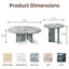 Table basse 2 pièces en marbre-1266367674