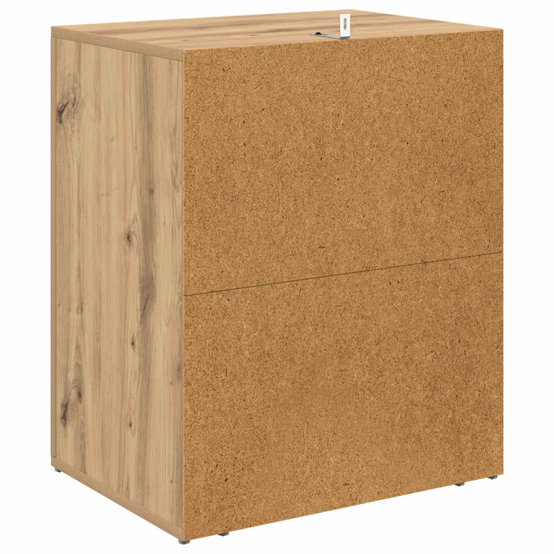35cm W Manufactured Wood Bedside Table, Artisan Oak
