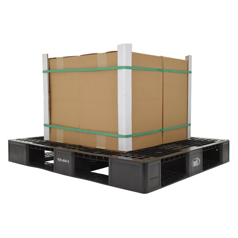 48 in. x 40 in. x 6 in. Black Plastic Pallet/Skid