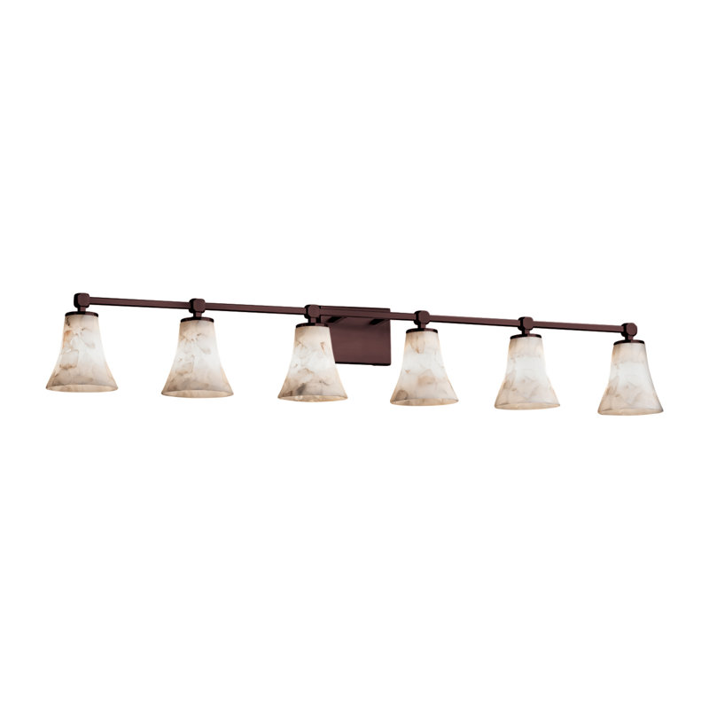 Éclairage pour salle de bain 6 lumières Asae, Bronze foncé