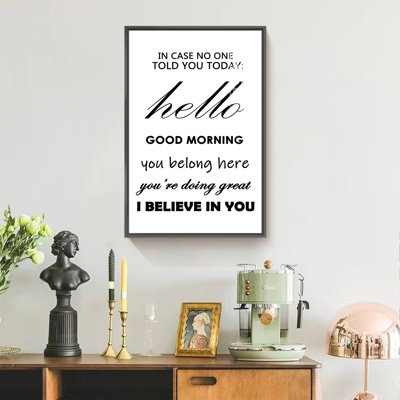 In Case No One Told You Today - Cadre photo, art textuel sur toile