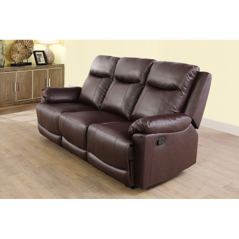 Fauteuil inclinable manuel 81 po, Similicuir brun