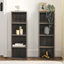 Étagère de rangement multimédia à 8 niveaux, armoire de rangement compacte CD DVD avec tablettes réglables, bibliothèque haute étroite pour le bureau à domicile, bibliothèque multifonctionnelle à deux étages-1987693739
