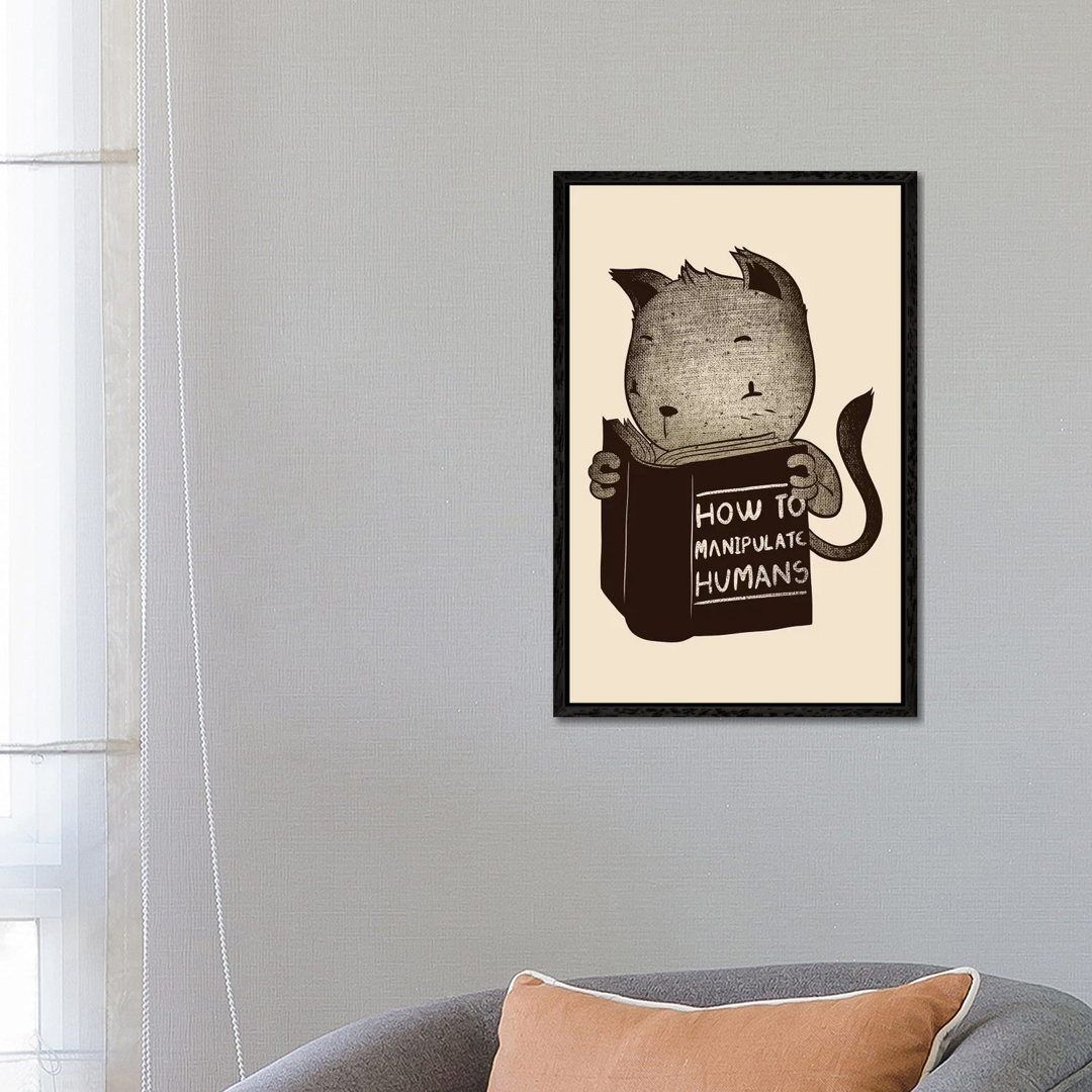 Cat How To Manipulate Humans von Tobias Fonseca - Gallery-Wrapped Canvas Giclée