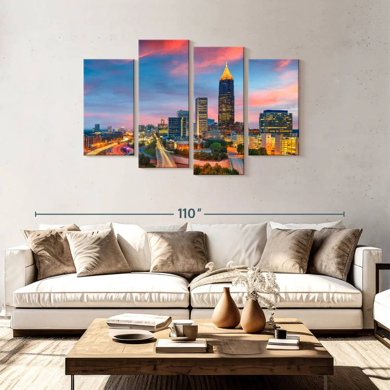 Horizon de Sireci, radiant d'Atlanta, H 48 po x l 75 po