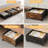 Wooden Under Bed Storage With Wheels, Rolling Under The Bed Storage Bins With Removable Lid, Metal Under Bed Drawers For Clothes And Shoes In Bedroom Or Living Room(Walnut Brown-2Pack)