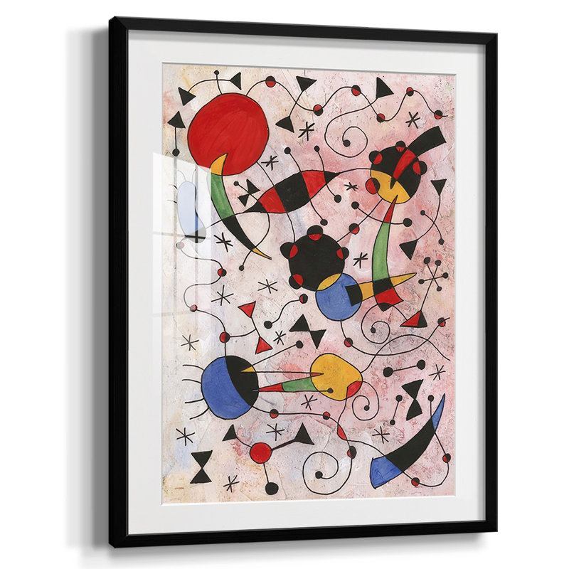Miro Memoirs I, reproduction encadrée, Blanc, Papier avec cadre noir