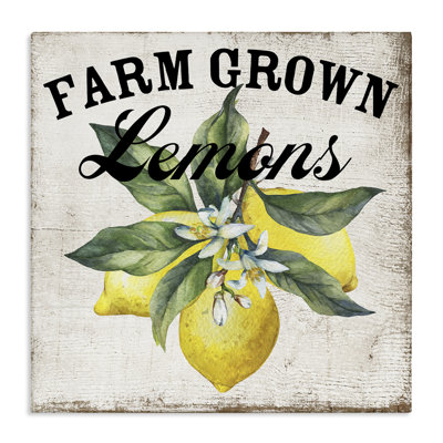 "Farm Grown Lemons", art mural sur toile par Creatif Belle bp-610_CN