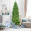 Arbre de Noël pin floqué et illuminé-1439376880