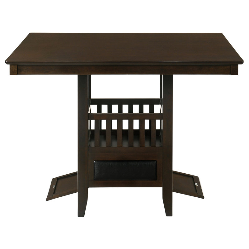 Finley Square Counter Height Table With Storage Pedestal