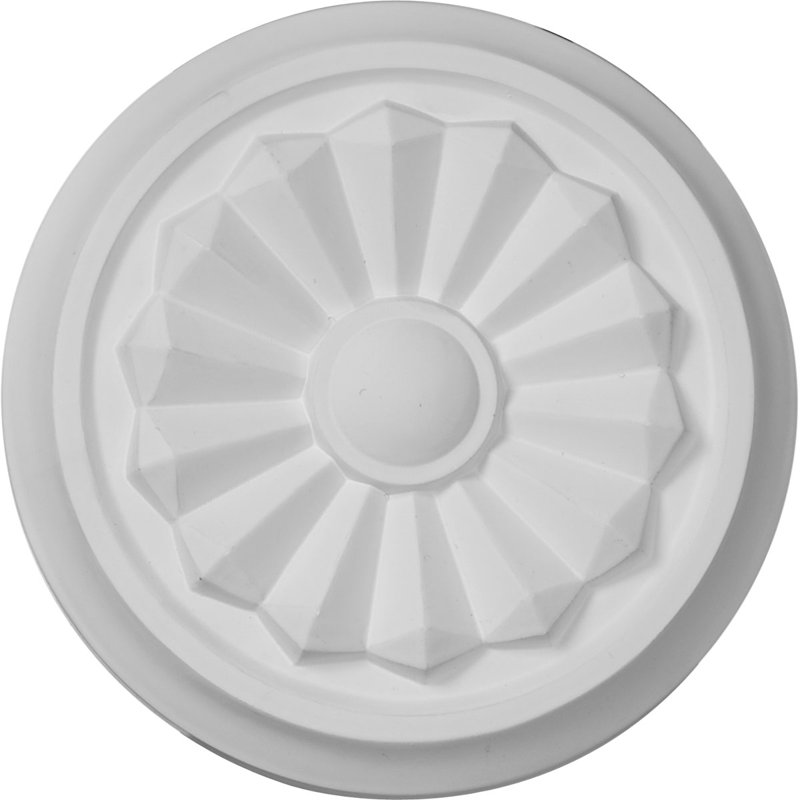 Médaillon de plafond Endurathane Olivia, 7 7/8 po x P 1 1/8 po (convient aux auvents jusqu'à 3 1/2 po), Or