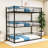 Metal Triple Bunk Bed with Full-Length Guardrails, Quiet Slat Support System-441867843-441867840