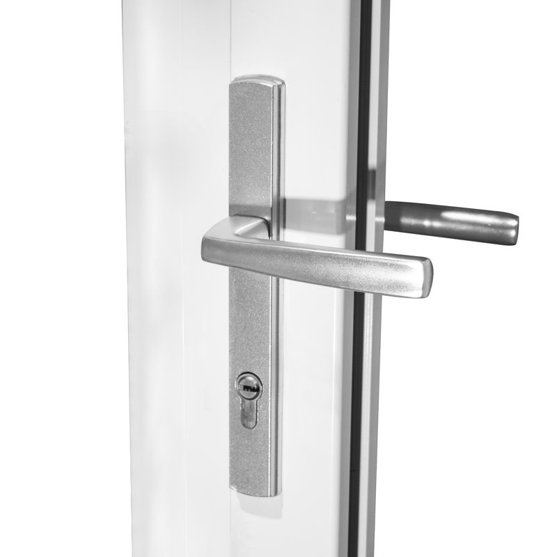 White Aluminum 144" x 80" 5-Panel Folding Door