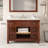 48'' Free-standing Single Bathroom Vanity in Brown with Carrara Marble Vanity Top and Backsplash