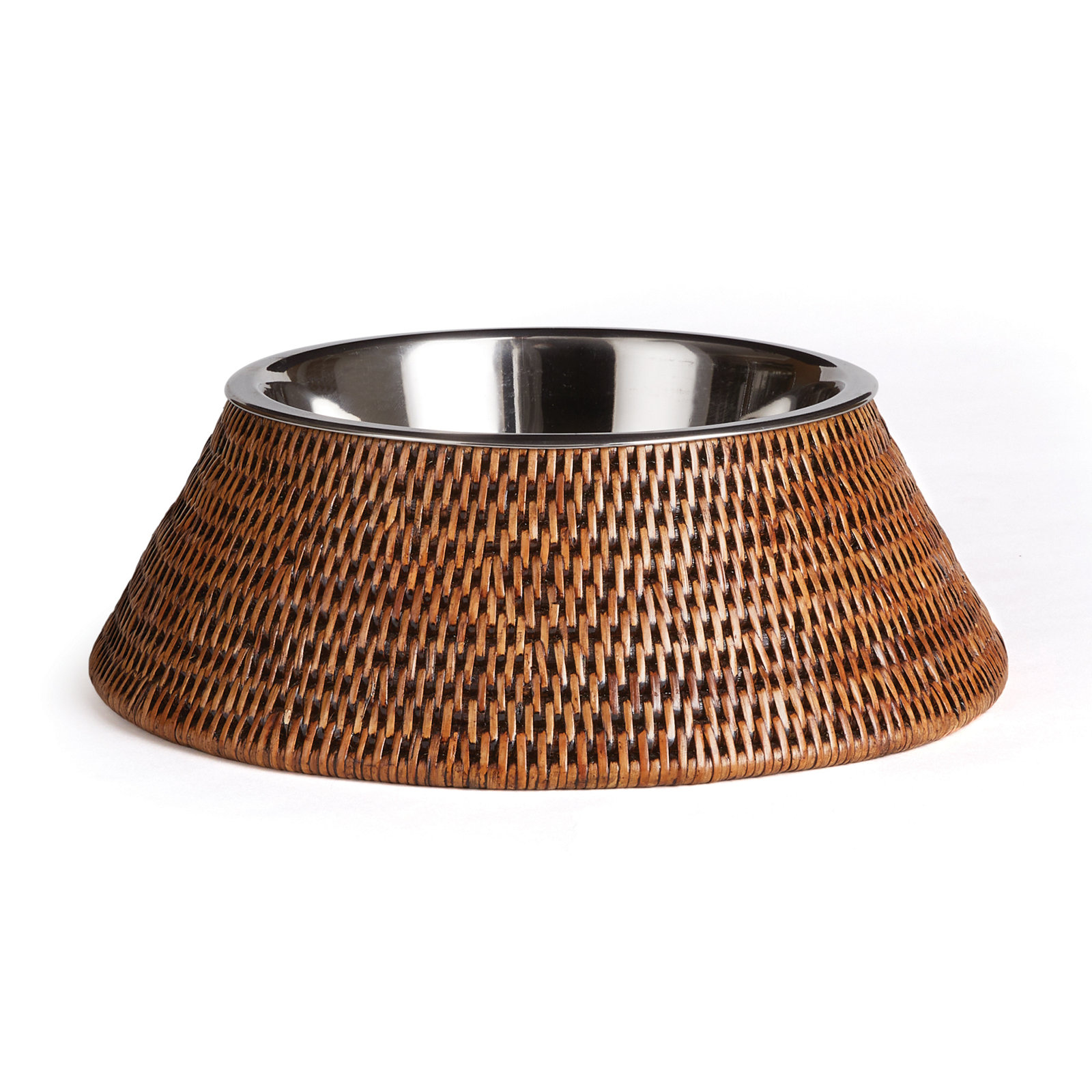 Amos 34oz Rattan Woven Pet Bowl