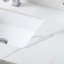 Plateau de meuble-lavabo simple 43 po blanc avec lavabo