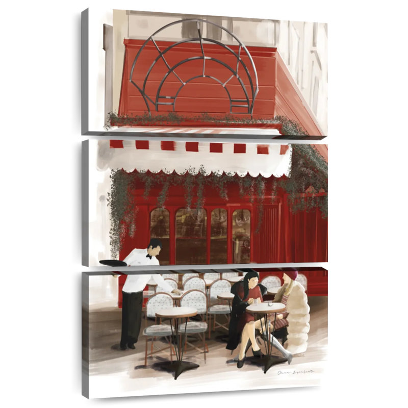 Lilie Paris Bistro - rouge, H 45 po x l 28 po