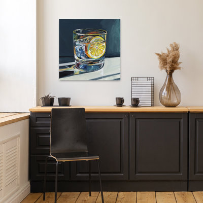 Cocktail With Lemon Contemporary Art
