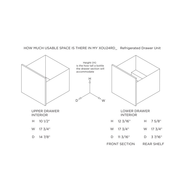 24" 5.2 Cubic Feet Freestanding Stainless Steel Refrigerated Drawers