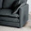 Fauteuil de salon en tissu de chenille gris - base en bois massif, rembourrage en éponge, design élégant pour la décoration de la chambre à coucher, revêtement doux,