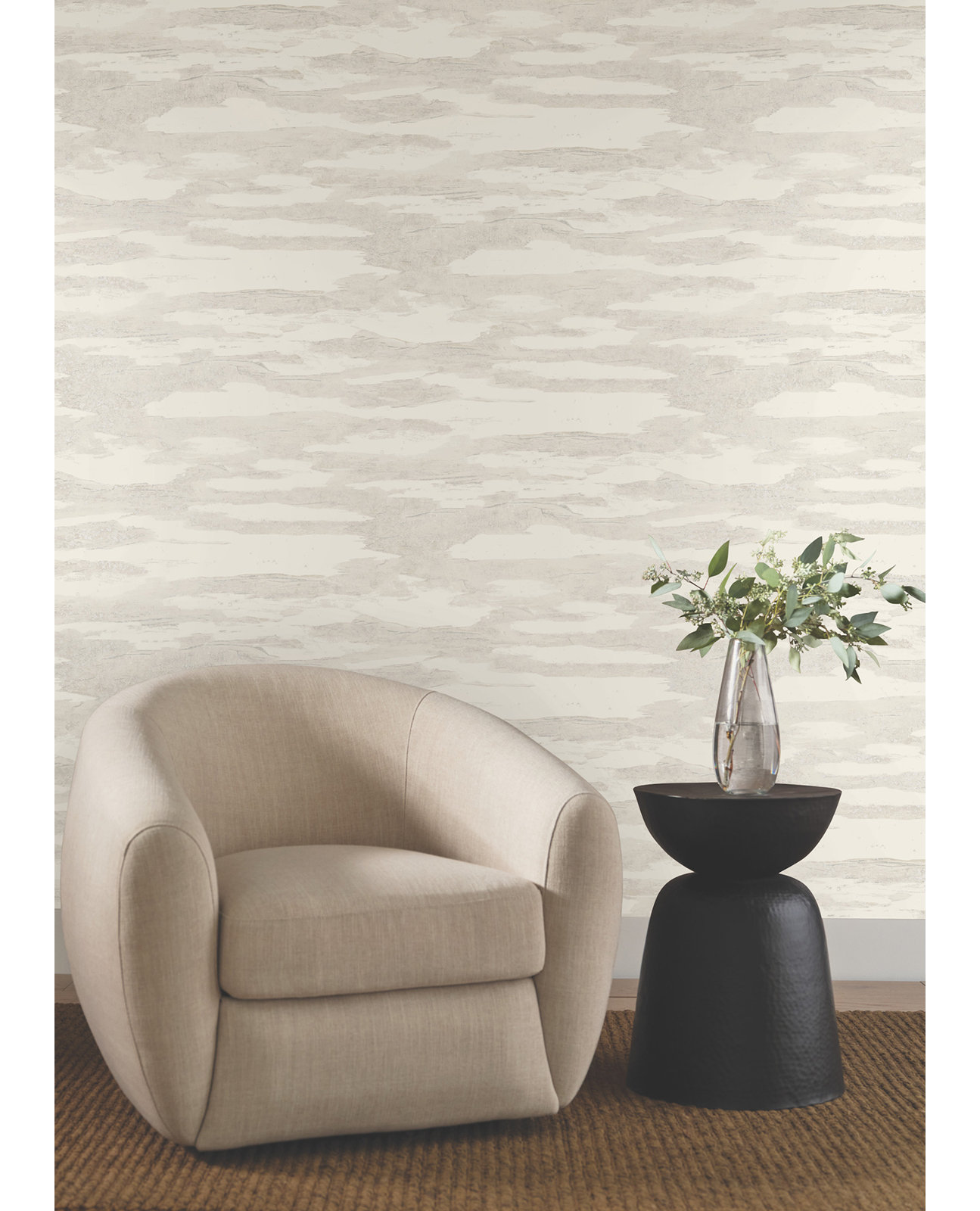 Artistic Spa Tides Wallpaper, Beige