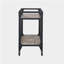 Country Oak and Carbon Black Double Service Cart
