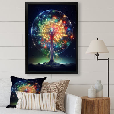 «Magical Aura Of Atomic Tree Abstract Botanical I», reproduction sur toile