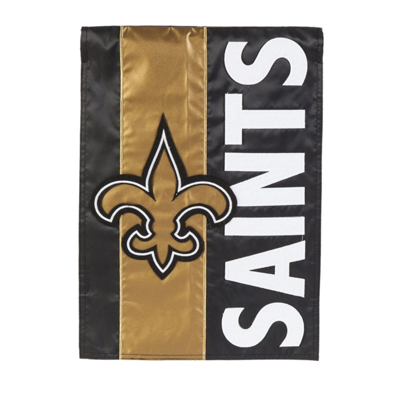 Drapeau maison en polyester 2 côtés nfl, Saints de la Nouvelle-Orléans, H 18 po x l 12,5 po