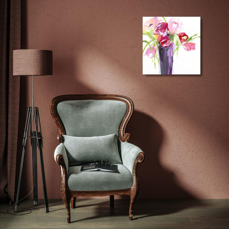 "Dakota Fields", galerie d'art sur toile tendue, "Bold Flowers I", H 15 po x l 15 po