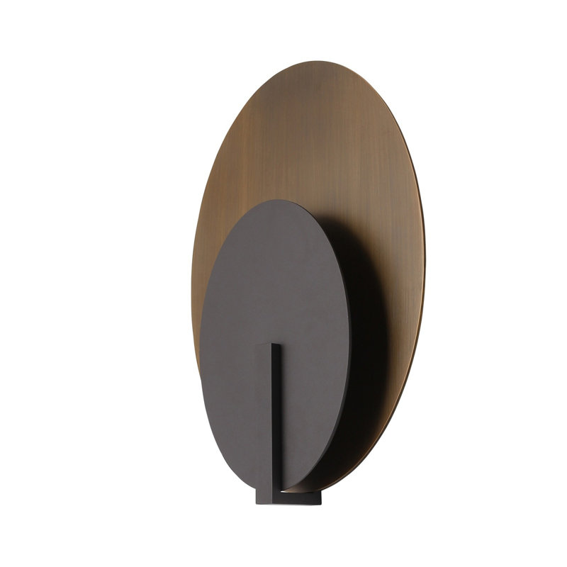 Avenue Outdoor 17"h Oval 3-cct Led Wall Sconce In Dark Bronze/dark Gold, 23" H x 16" W x 4" D