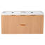 Meuble-lavabo mural de 47,24 pouces avec lavabo double SMC, portes à fermeture en douceur, tiroirs divisés et rangement flottant moderne.
