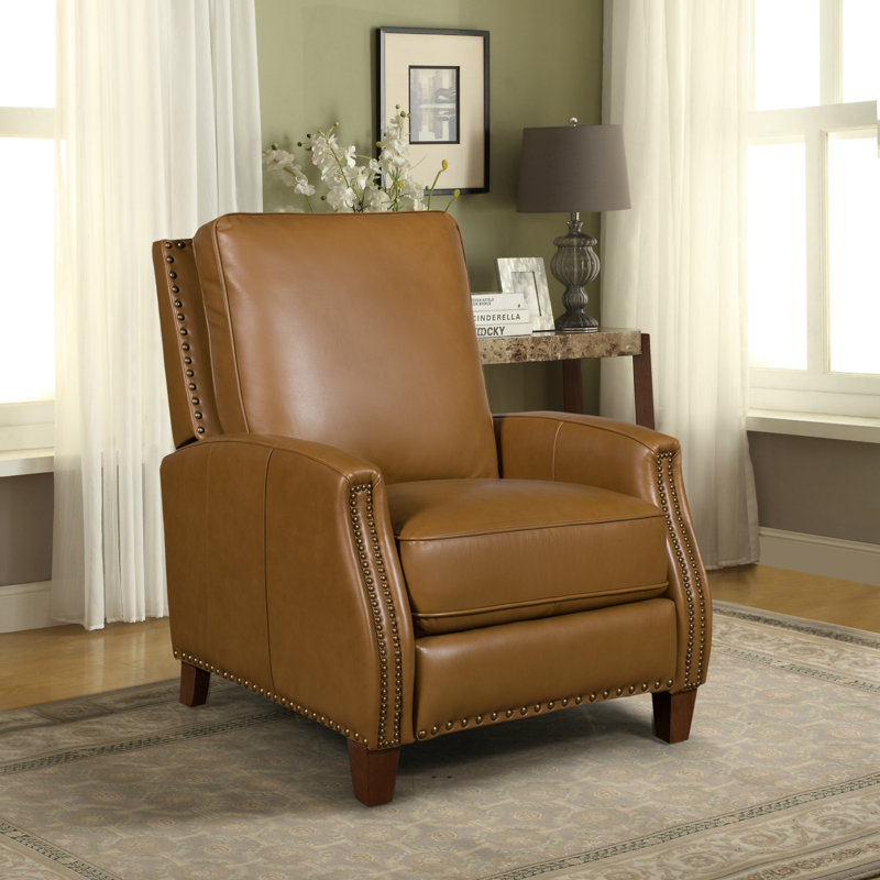 Llewellyn 31" Manual Standard Recliner, Shoreham Ponytail Genuine Leather