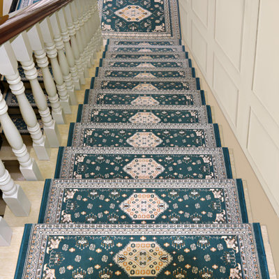 Tapis d'escalier auto-adhésif antidérapant de style européen pour une couverture complète d'escalier
