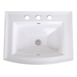 Nantucket Sinks 23 Inch Rectangular Drop-In Ceramic Vanity Sink