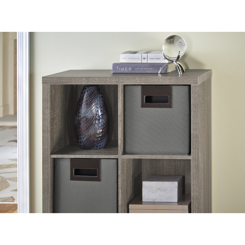 11" Fabric Cube Storage Bin, Gray