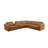 Top Breathing Leather 6-Piece 119" Living Room Upholstered Power Reclining Sectional  With Console