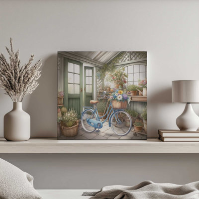 «In the Garden Floral Bike» par Nicole DeCamp, reproduction d'art